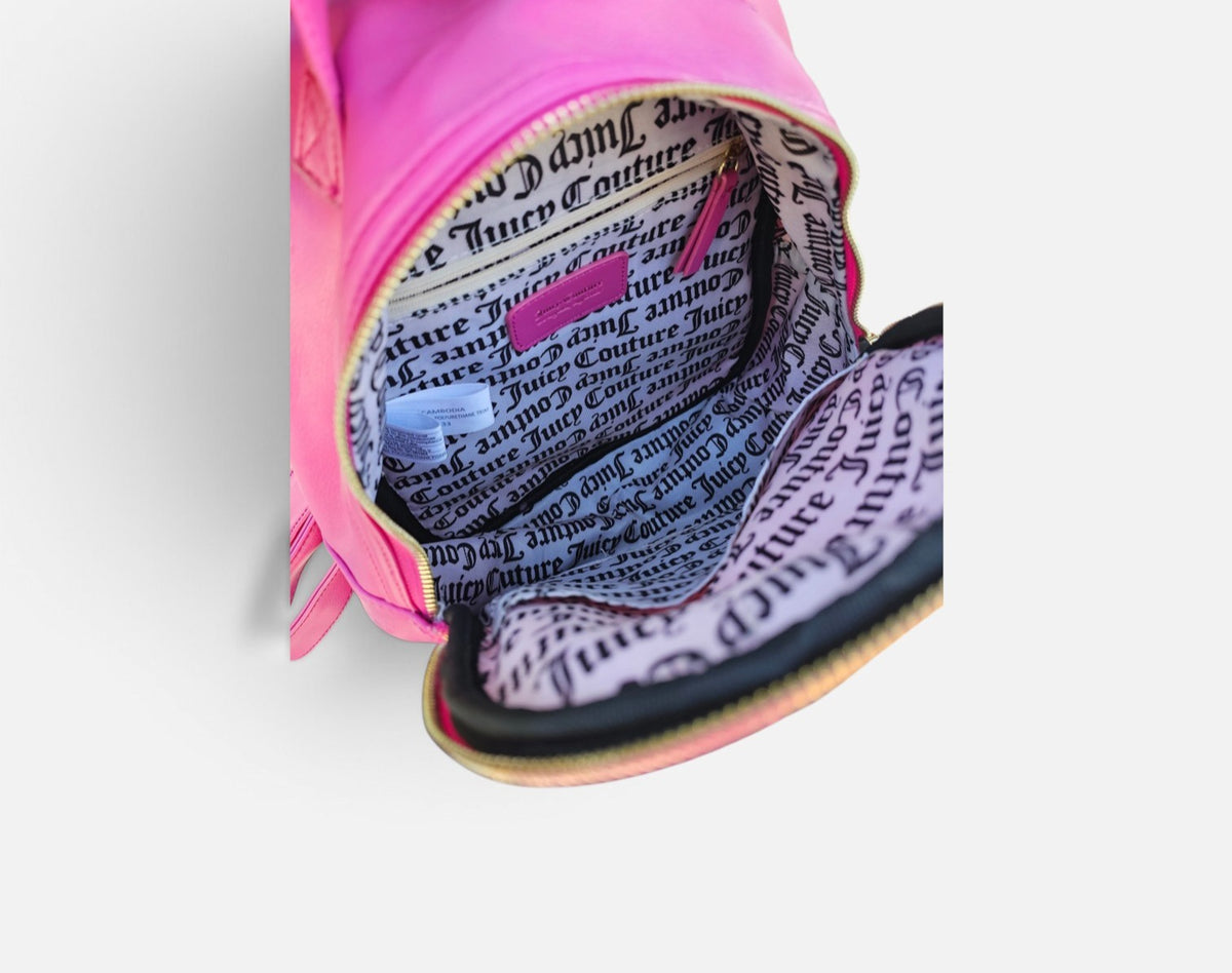 Juicy couture modern hot pink sherpa mini backpack