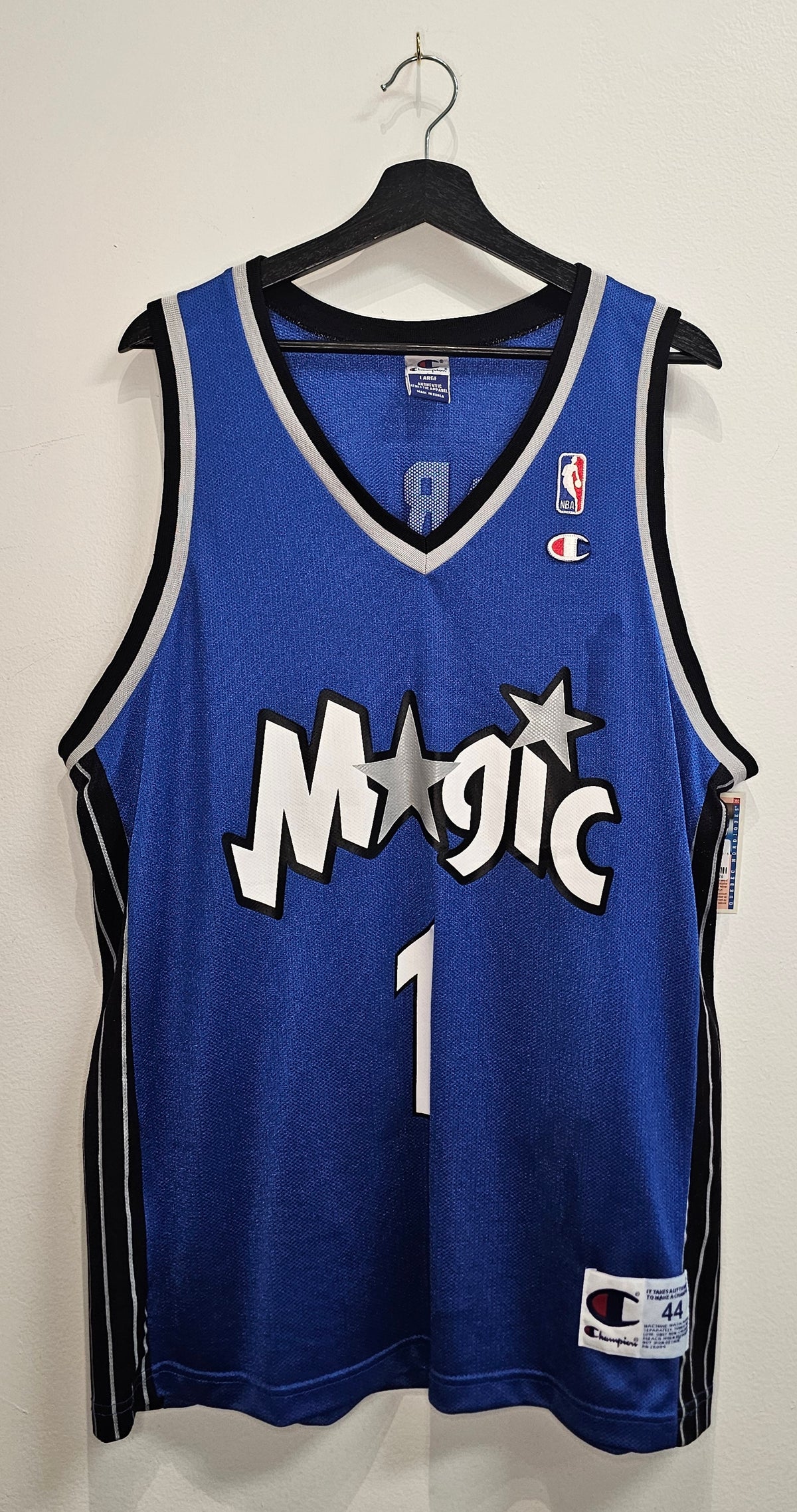 Vintage 90s Champion NBA Orlando Magic Tracy McGrady #1 Basketball Jersey