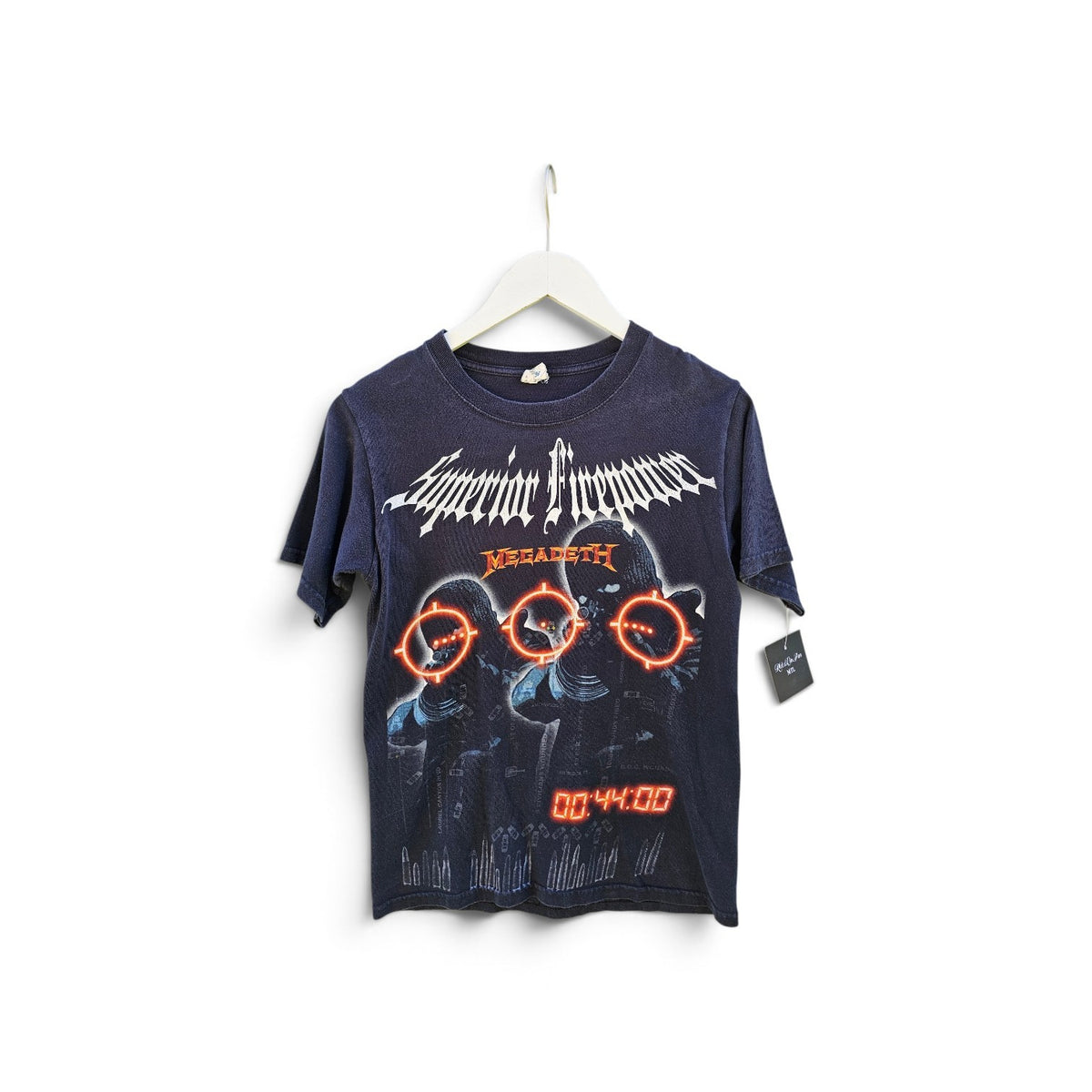Y2k Megadeath 09' Superior Firepower Black Graphic Tour Tshirt