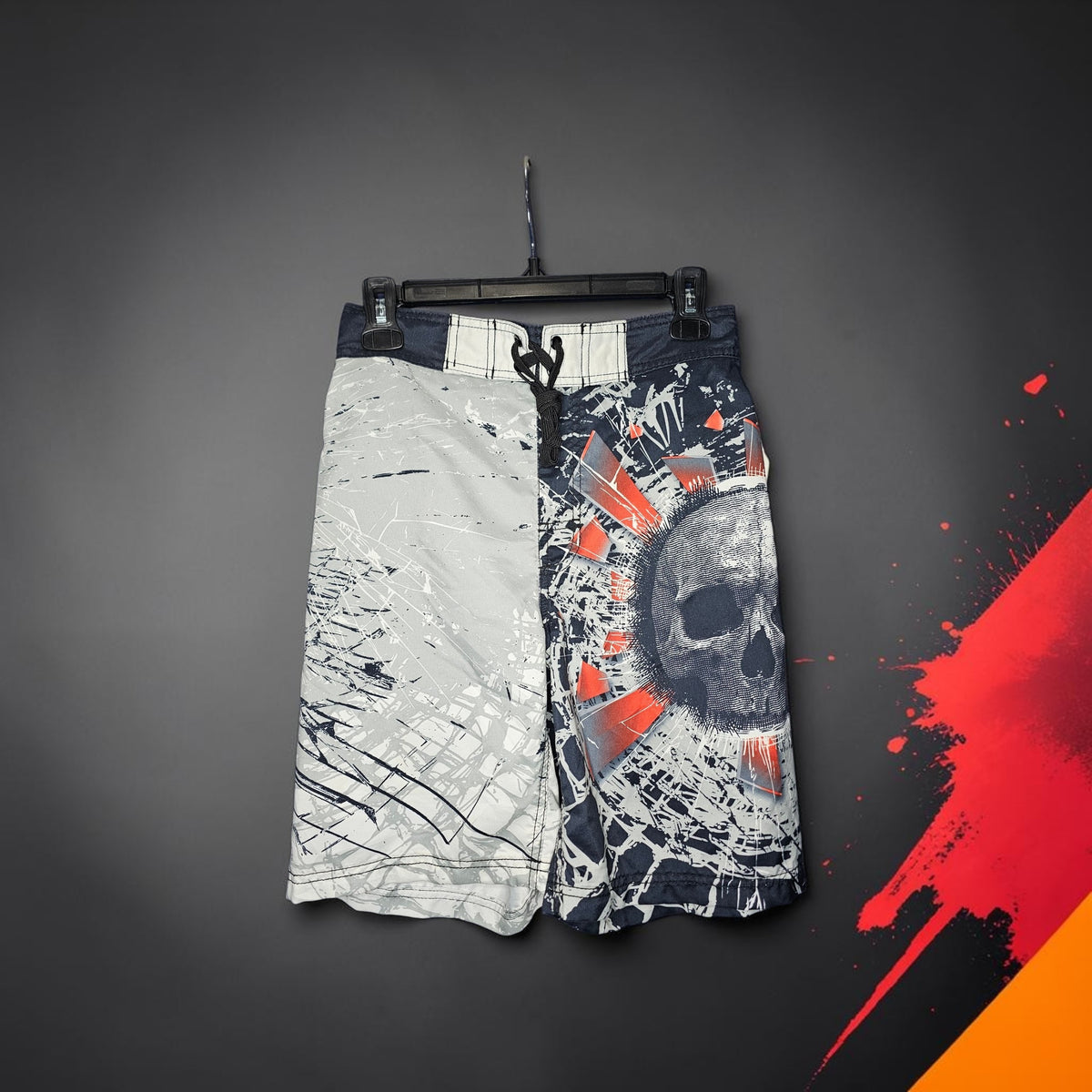 Y2k MMA Elite Skull graphic board short
