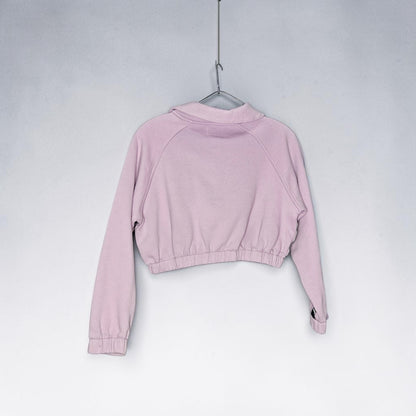 Womens Juicy couture retro cropped purple quarter zip sweatshirt