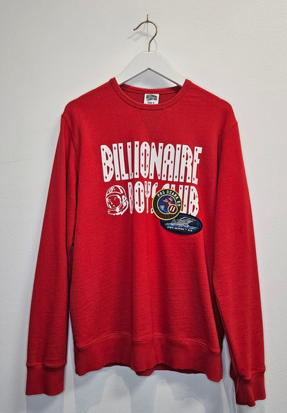 Billionaire Boys Club Apollo PRS Patched red crewneck longsleeve