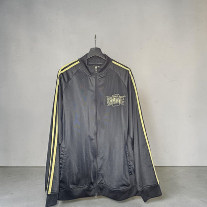 Y2K MMA Elite skull wing black gold graphic track jacket