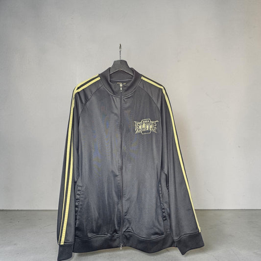 Y2K MMA Elite skull wing black gold graphic track jacket