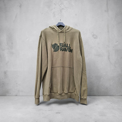 Fjall Raven logo olive pullover hoodie