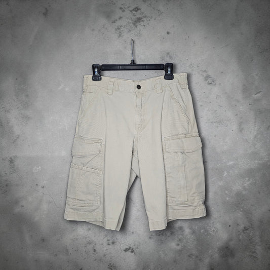 Carhartt relaxed fit multiple utility pockets khaki cargo short