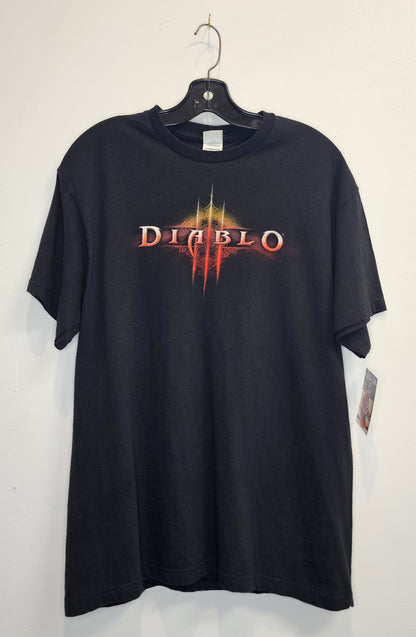 Diablo graphic logo black promotional graphic tshirt