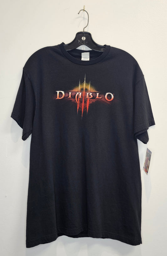 Diablo graphic logo black promotional graphic tshirt