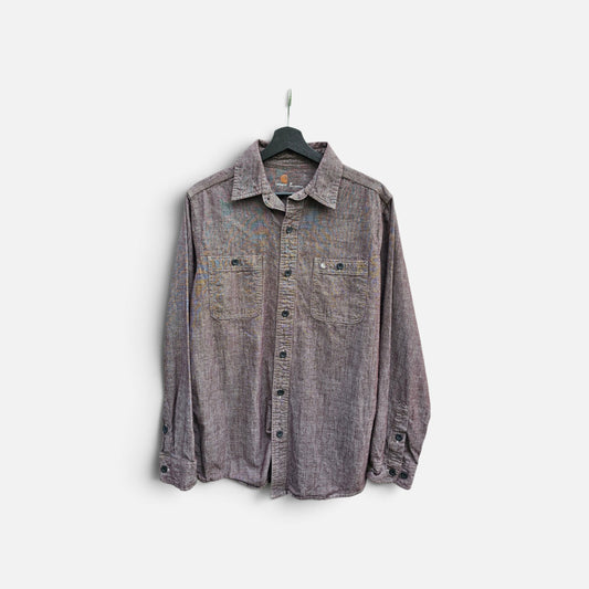 Carhartt burgundy Heather button up longsleeve