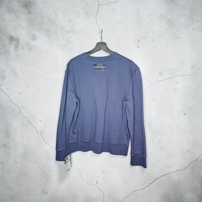 Billionaire Boys Club navy blue arched logo graphic crewneck