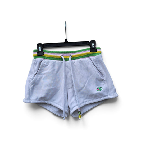 Champion reverse weave x Susan Alexandra playful beaded fruits fleece white short