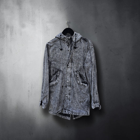 Levis x Patta acid wash fish tail parka hooded denim jacket