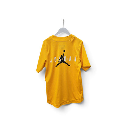Air Jordan Jumpman vibrant yellow mesh button baseball jersey