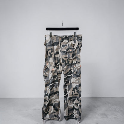 Womens Fab girl urban camouflage utility pocket cargo trouser pants