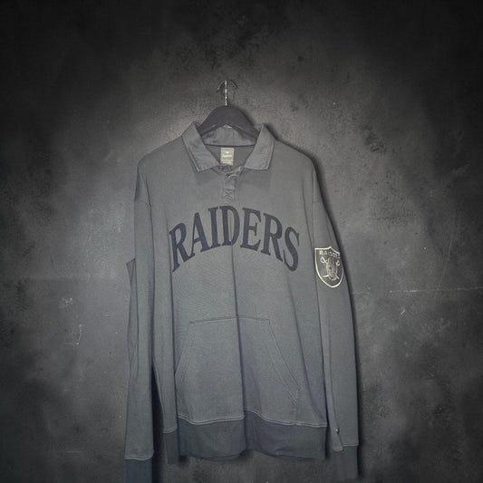 Fanatics signature NFL LA Raidrlers black polo rugby longsleeve