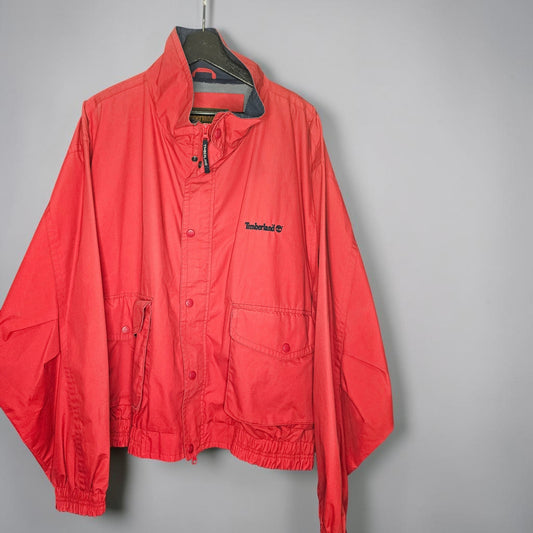 Vintage Timberland weathergear red snap button zipup red jacket