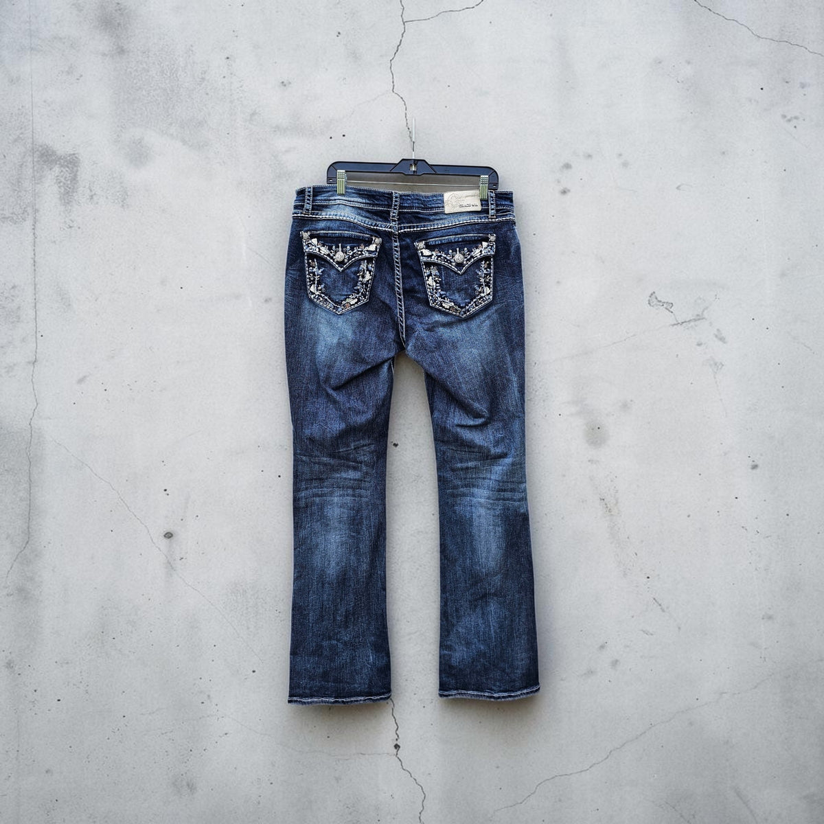 Womens Grace in LA easy fit dark wash bootcut denim pants