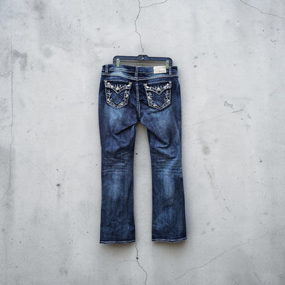 Womens Grace in LA easy fit dark wash bootcut denim pants