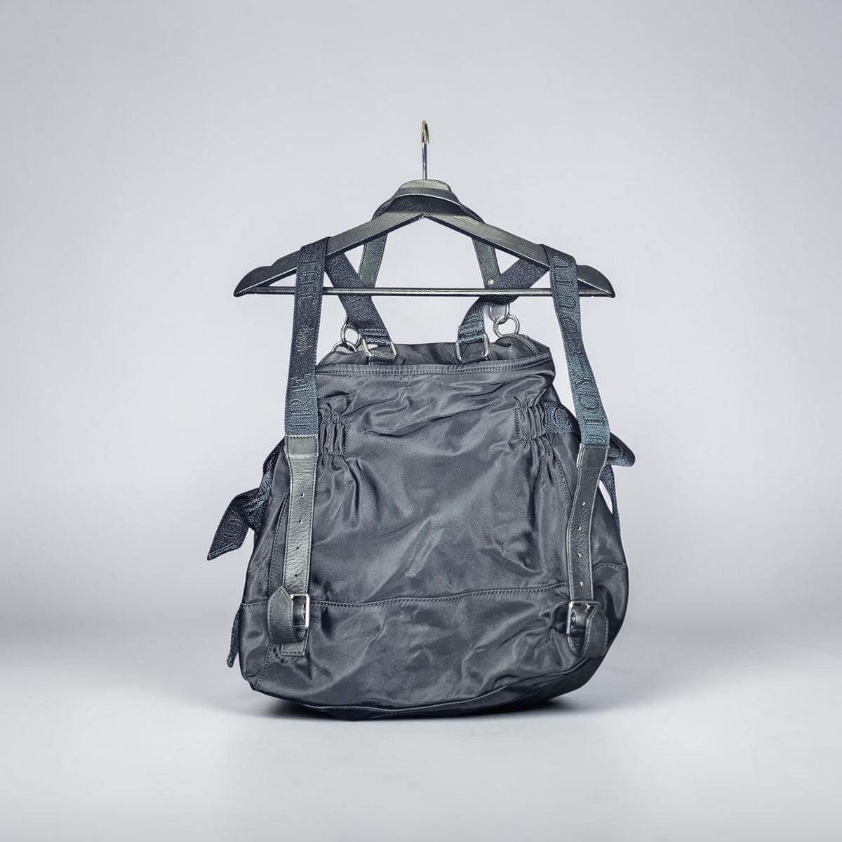 Y2K Juicy Couture black nylon backpack