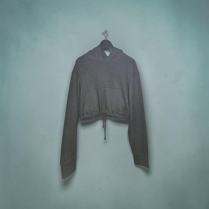 Womens OVO black cropped pullover hoodie