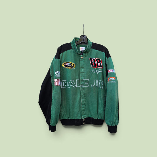 Nascar Dale EARNHARDT Jt Green black Snap button Racing Jacket