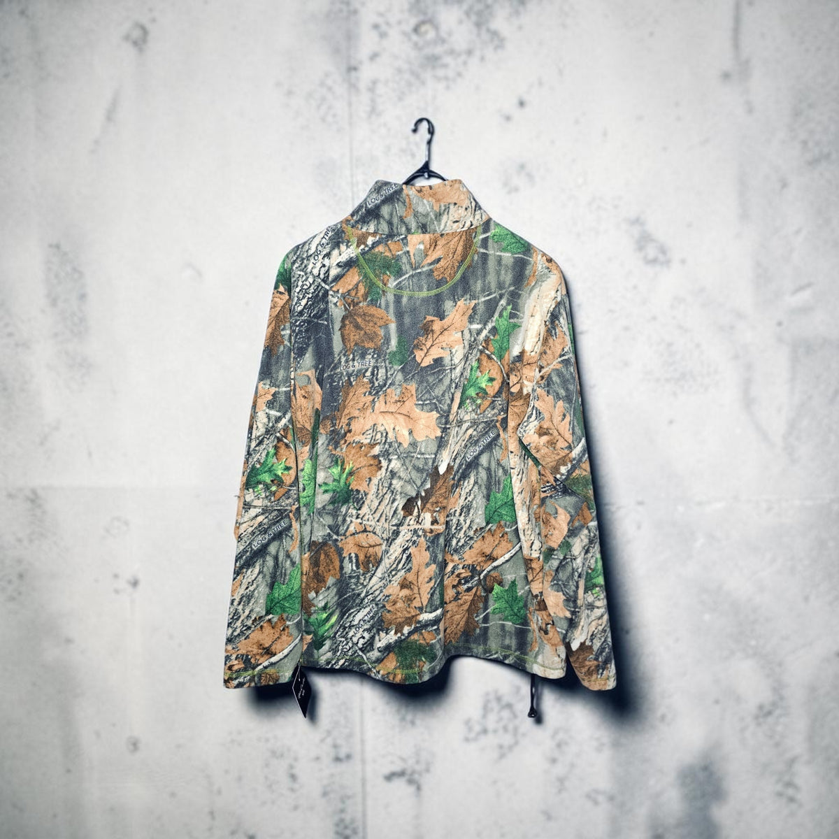 Jackfield log & tree camouflage fleece fullzip sweater