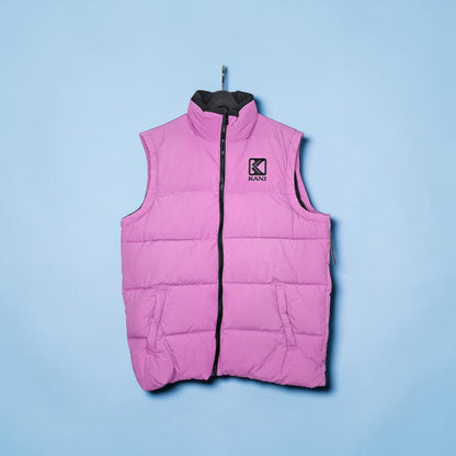 Y2K Karl Kani purple puffer fullzip vest
