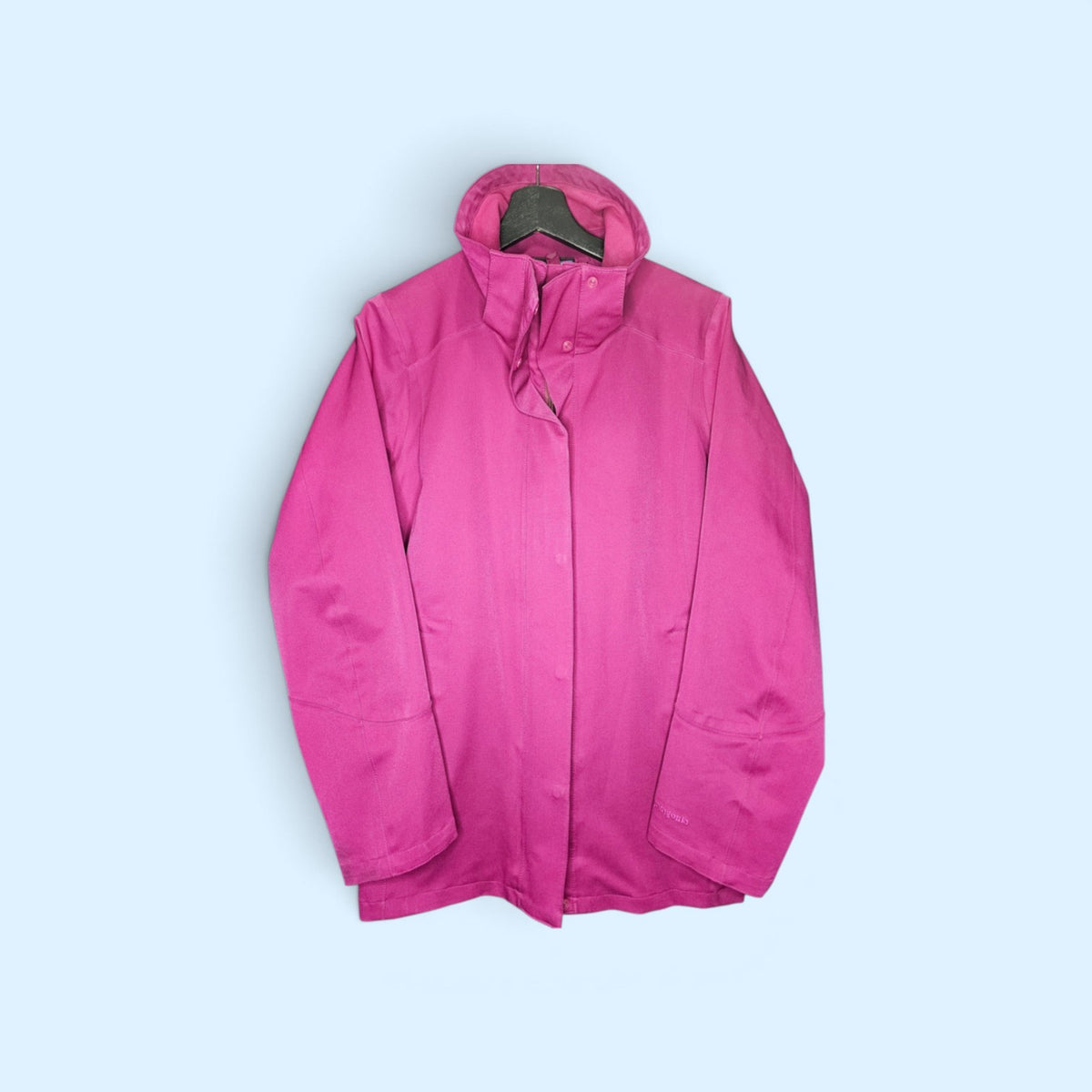 Womens Patagonia fuchsia pink snap button outdoor jacket
