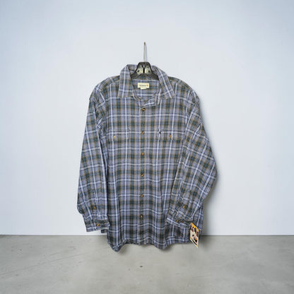 Carhartt blue light purple plaid button up longsleeve