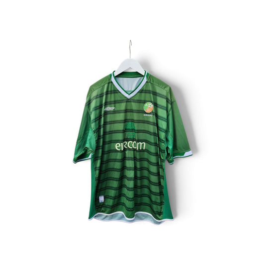 Vintage Umbro 03-04' Green republic of Ireland 🇮🇪 Home soccer jersey kit