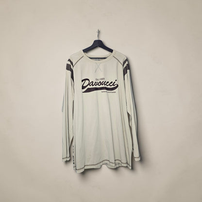 Y2K Davoucci two-tone cream brown longsleeve