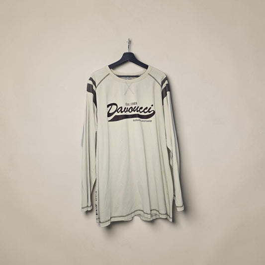 Y2K Davoucci two-tone cream brown longsleeve