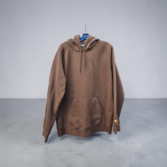 Carhartt WIP hooded chase brown sweatshirt