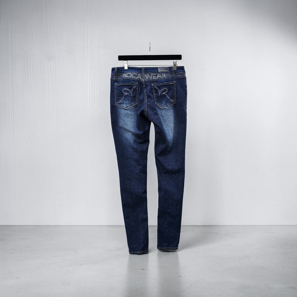 Womens Y2K Rocawear dark blue skinny jeans denim pants