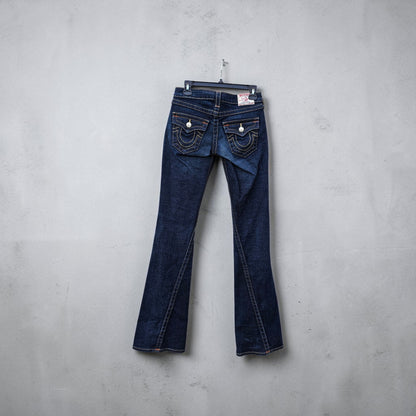 Womens Y2K True Religion dark wash Joey lo rise flare bootcut denim pants