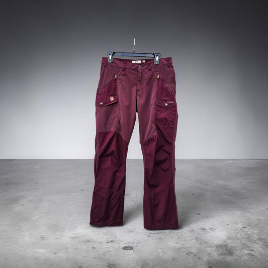 Womens Fjall Raven Nikka curved deep red trouser pants
