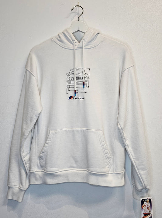 Kith BMW FW20 front dimensions white pullover hoodie
