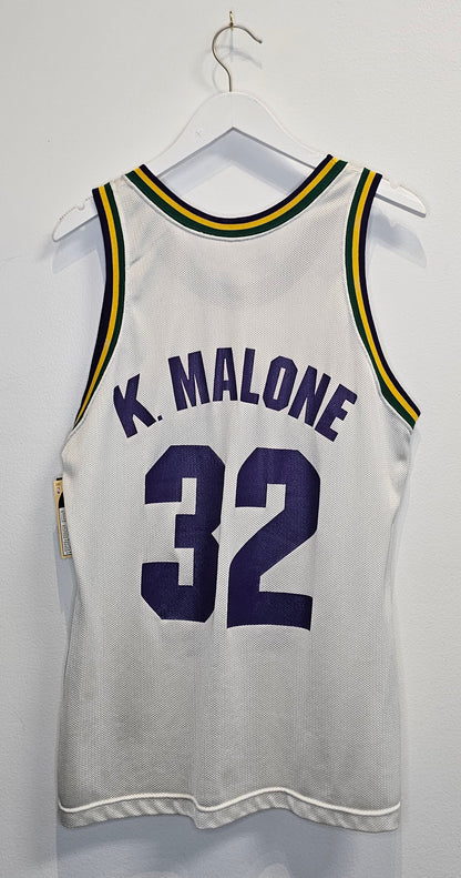 Vintage 90s Champion NBA Utah Jazz Karl Malone #32 Basketball Jersey