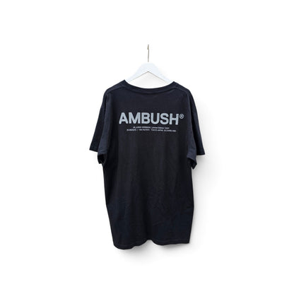 Ambush XL logo limited edition reflective logo black graphic tshirt