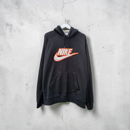 Y2K Nike Swoosh embroidered black pullover hoodie
