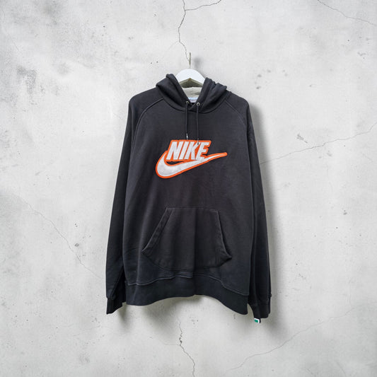 Y2K Nike Swoosh embroidered black pullover hoodie