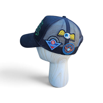Y2k Von Dutch Burnout Black Trucker Hat