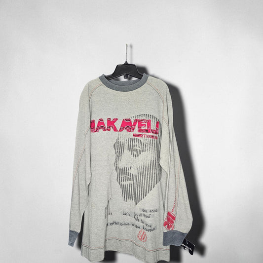 Y2K 2pac Makaveli brand bandana graphic grey longsleeve