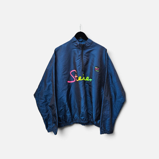 Vintage Surf Style Iridescent dark blue nylon Steiner windbreaker
