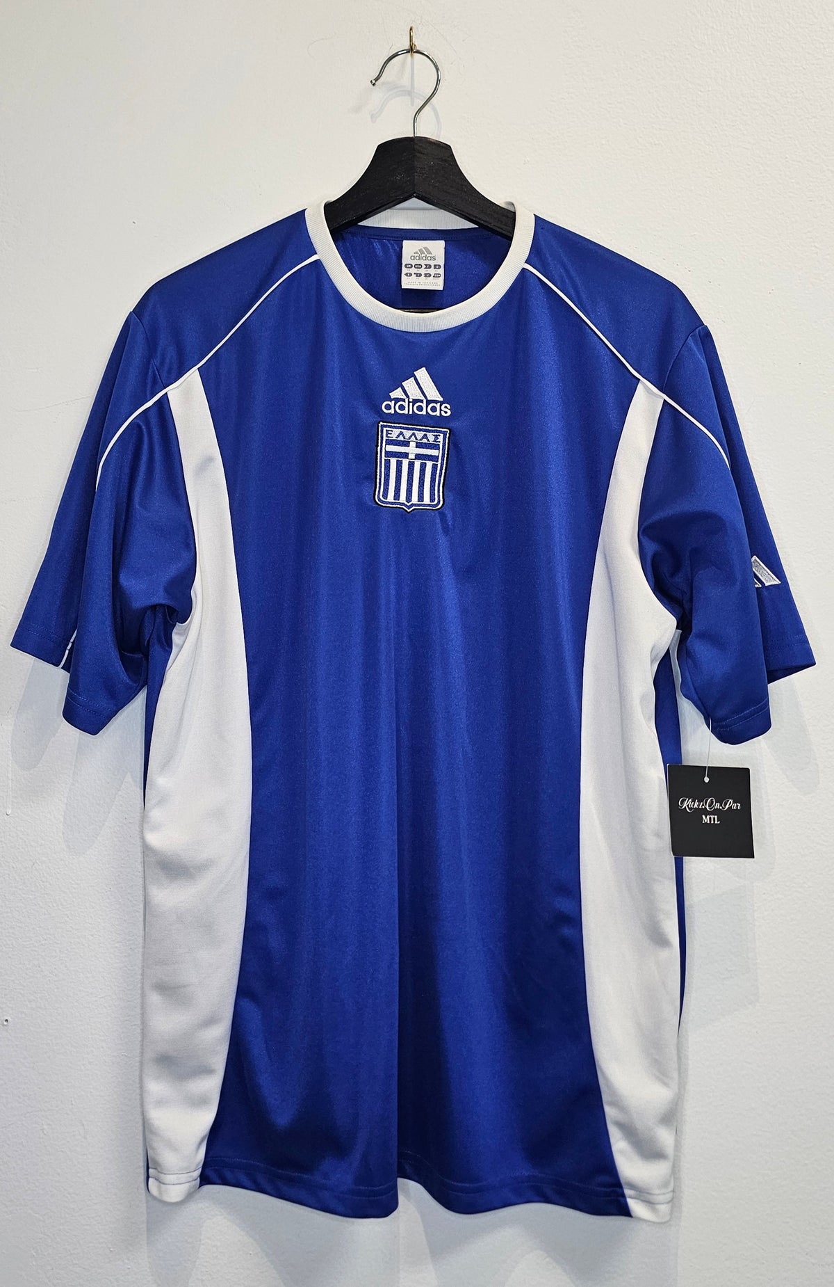 Vintage Adidas 04' Greece national team home soccer jersey