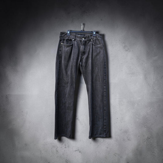 Y2k Rocawear signature embroidered back logo washed black denim pants