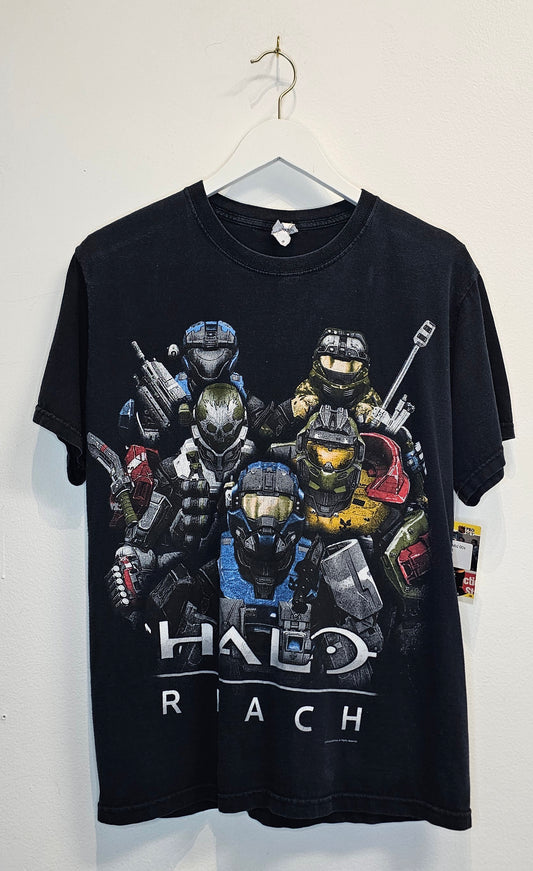 Y2k Halo Reach Black Promotional Graphic Tshirt