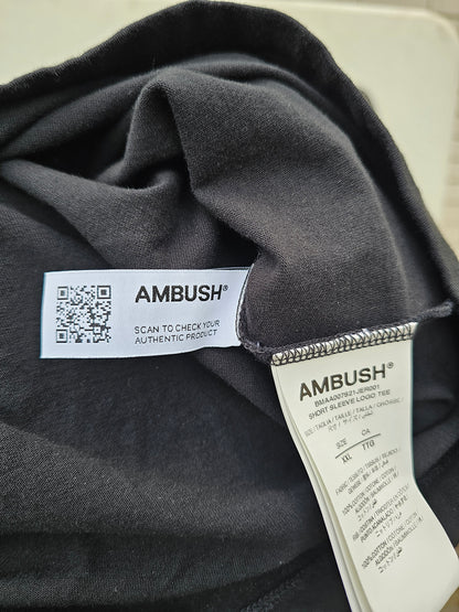 Ambush XL logo limited edition reflective logo black graphic tshirt