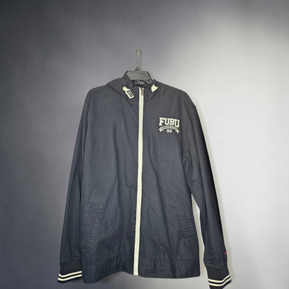 Fubu Intl undisputed black hoodez zipup track jacket