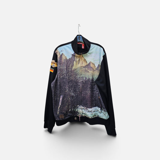 Y2k Rocawear Mountain View custom fit black Track Jacket